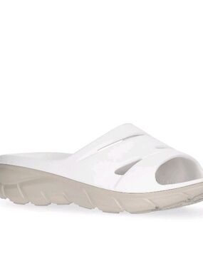 Avia Women's Two Tone Slide Recovery Sandals White Comfortable Shoes Multi Sizes